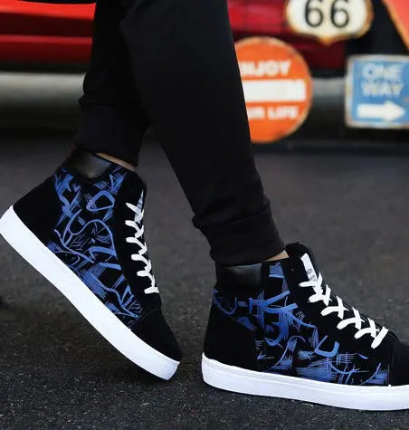 Spring high top shoes Korean Edition men''s shoes null
