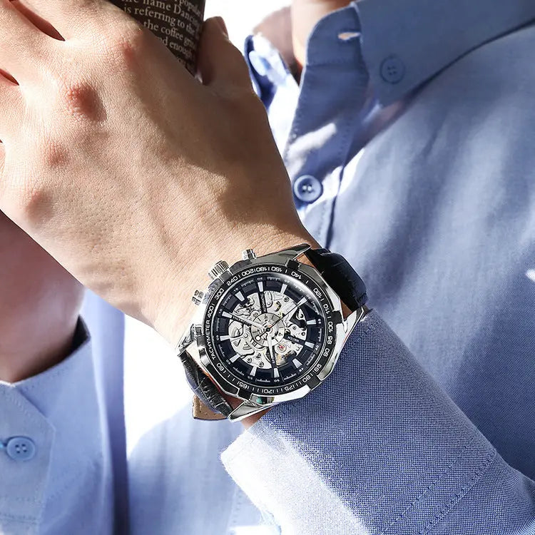 Automatic Mechanical Watch Hollow Carved null