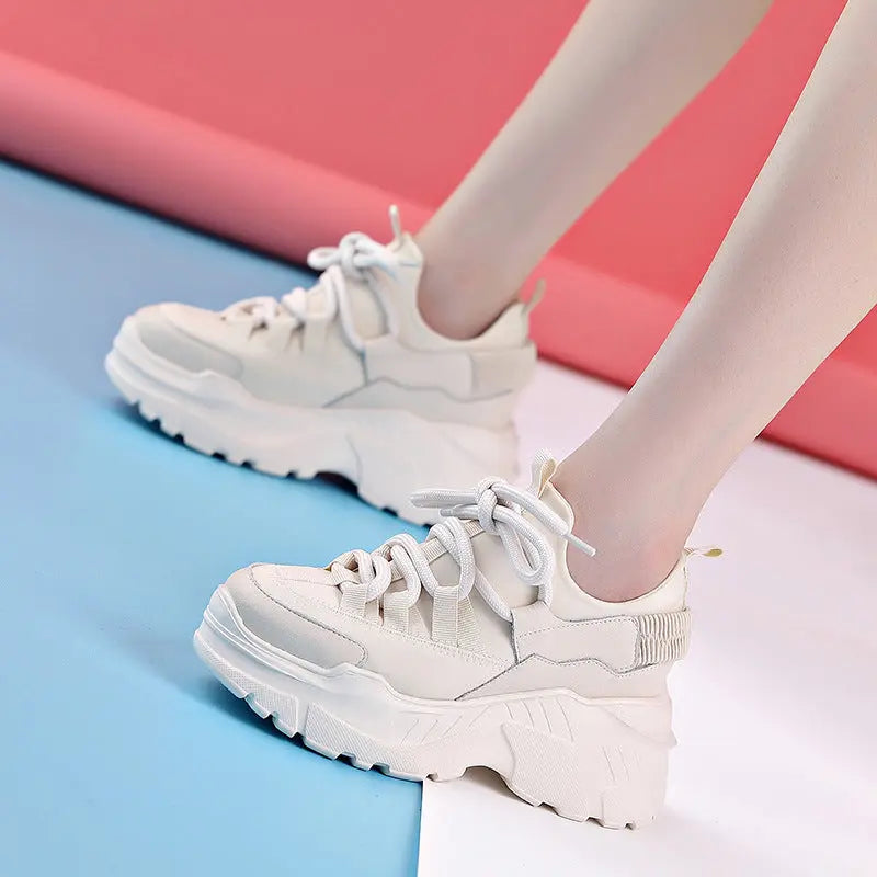 Increased Daddy Shoes White Shoes Women null