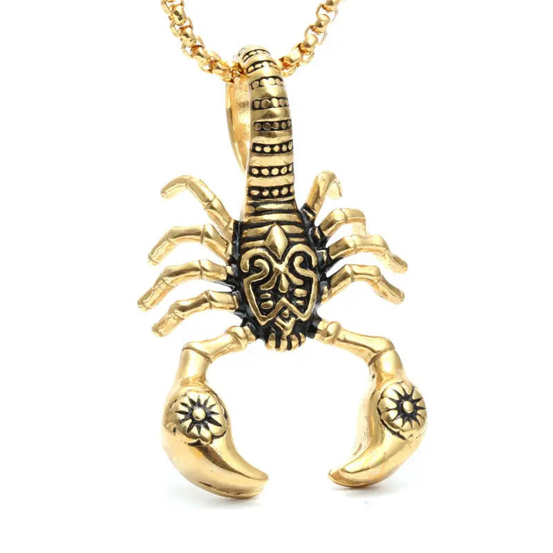 Scorpion Pendant Necklace 316L Stainless Steel Men Chain Necklace Fashion Men Jewelry null