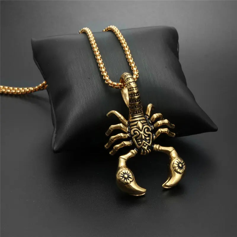 Scorpion Pendant Necklace 316L Stainless Steel Men Chain Necklace Fashion Men Jewelry null