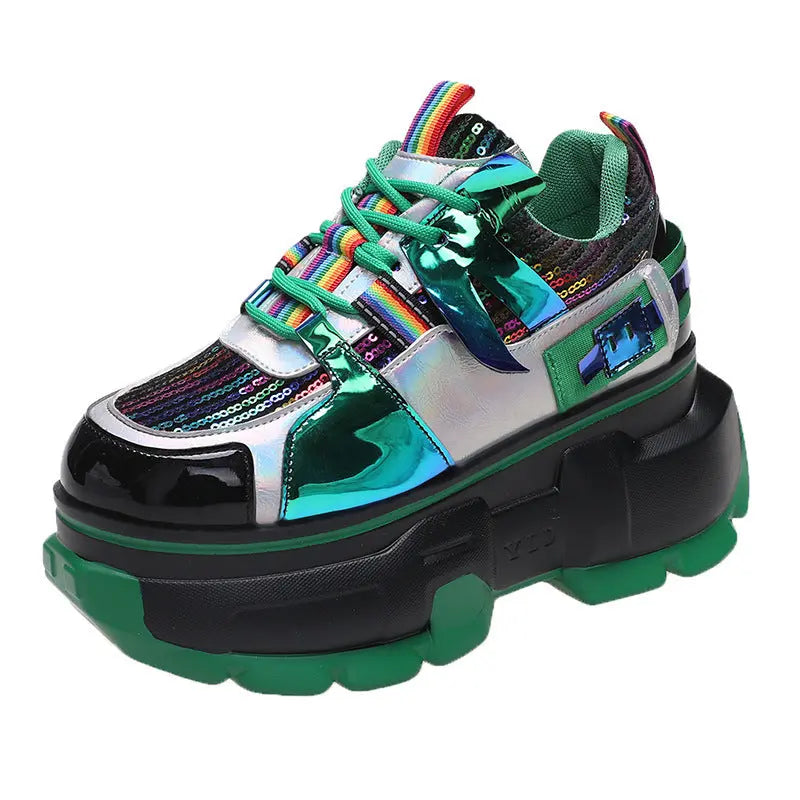 Daddy's Shoes Fashion Single Shoes Trendy Lace Up Shoes Women null