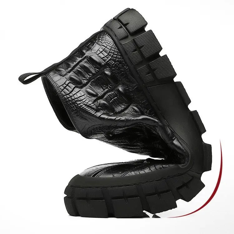 Fall Winter Men Leather Surface Casual Shoes null