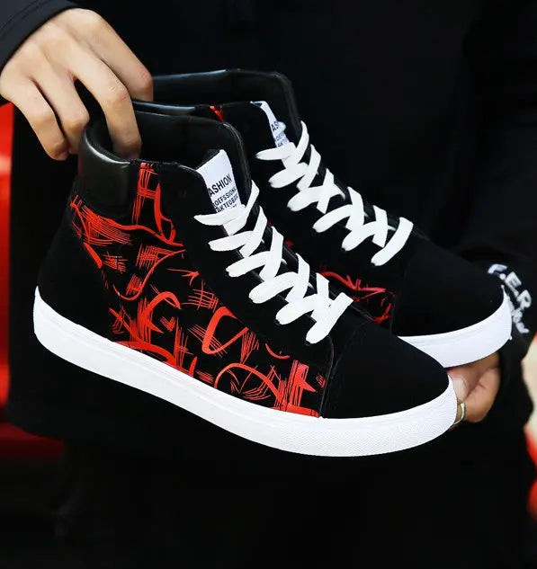 Spring high top shoes Korean Edition men''s shoes null