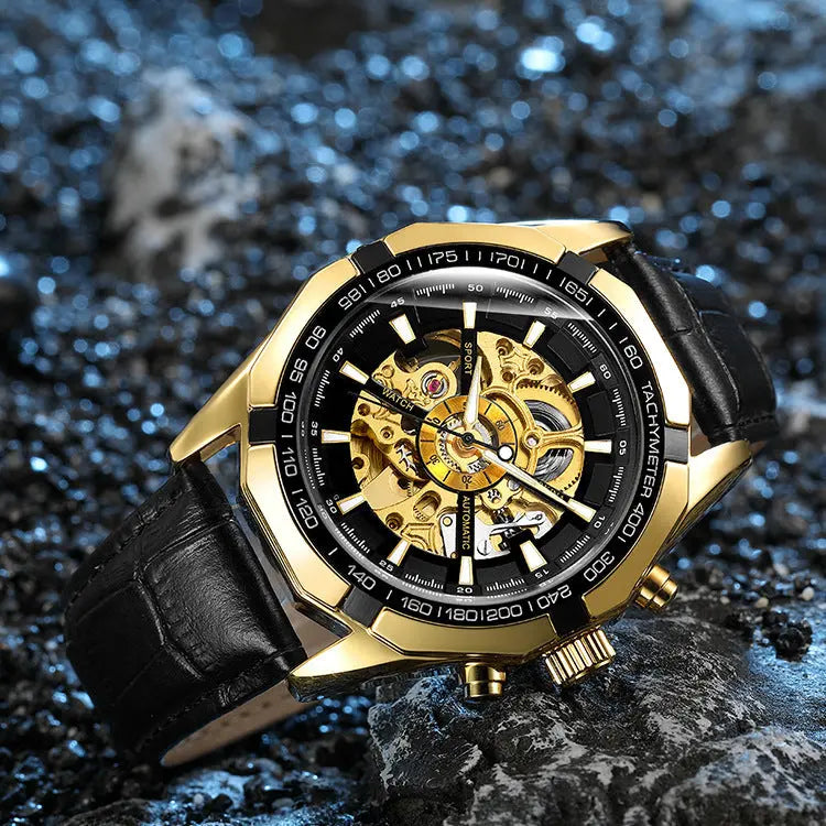 Automatic Mechanical Watch Hollow Carved null