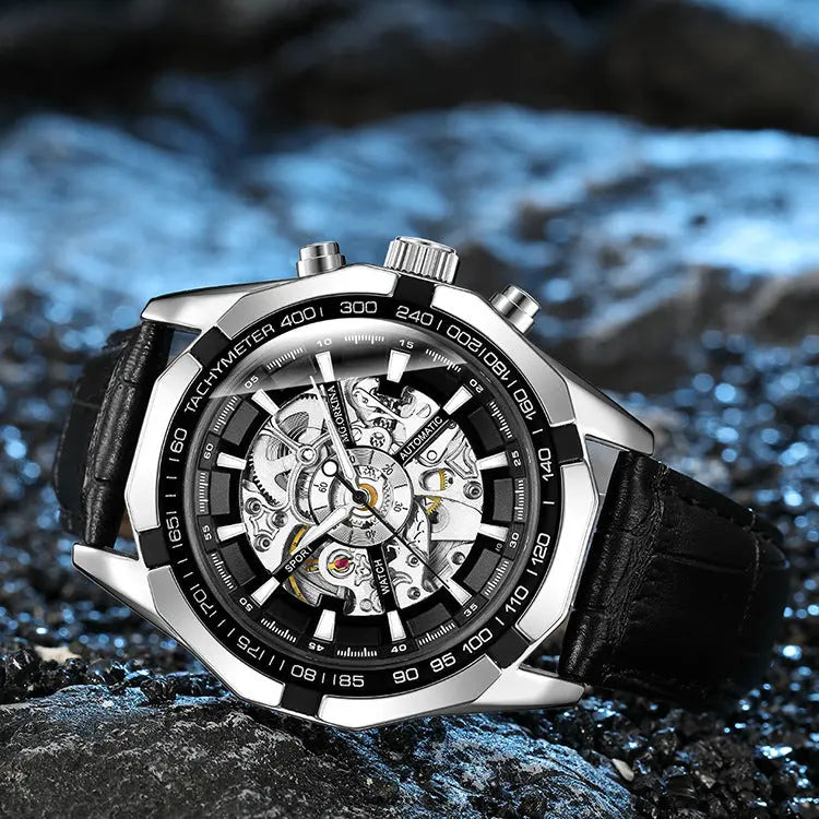 Automatic Mechanical Watch Hollow Carved null
