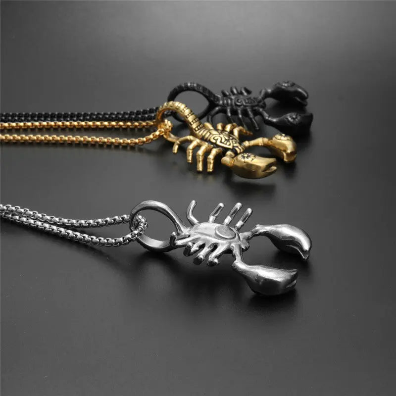 Scorpion Pendant Necklace 316L Stainless Steel Men Chain Necklace Fashion Men Jewelry null