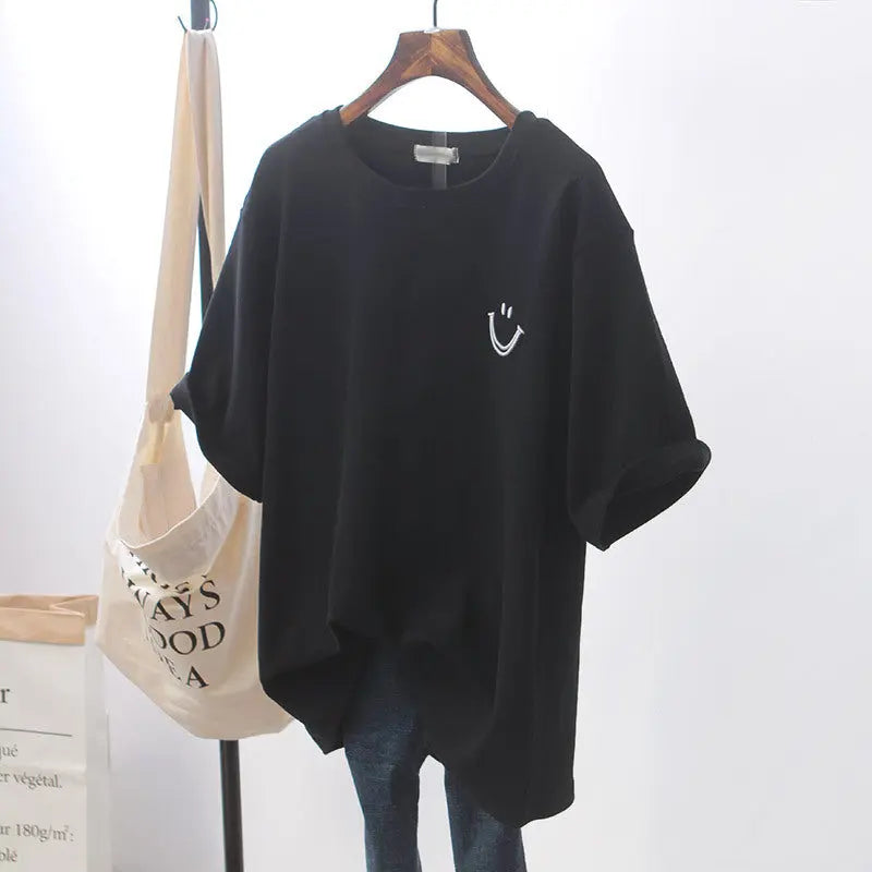 Design Sense Niche Clothes Chic White Loose Short-sleeved T-shirt For Women null