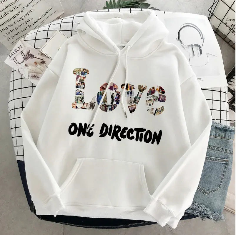 New Harry Styles Graphic One Direction Merch Harajuku Aesthetic Pullover Hoodie Sweatshirt Clothes Fall 1d Streetwear Women null