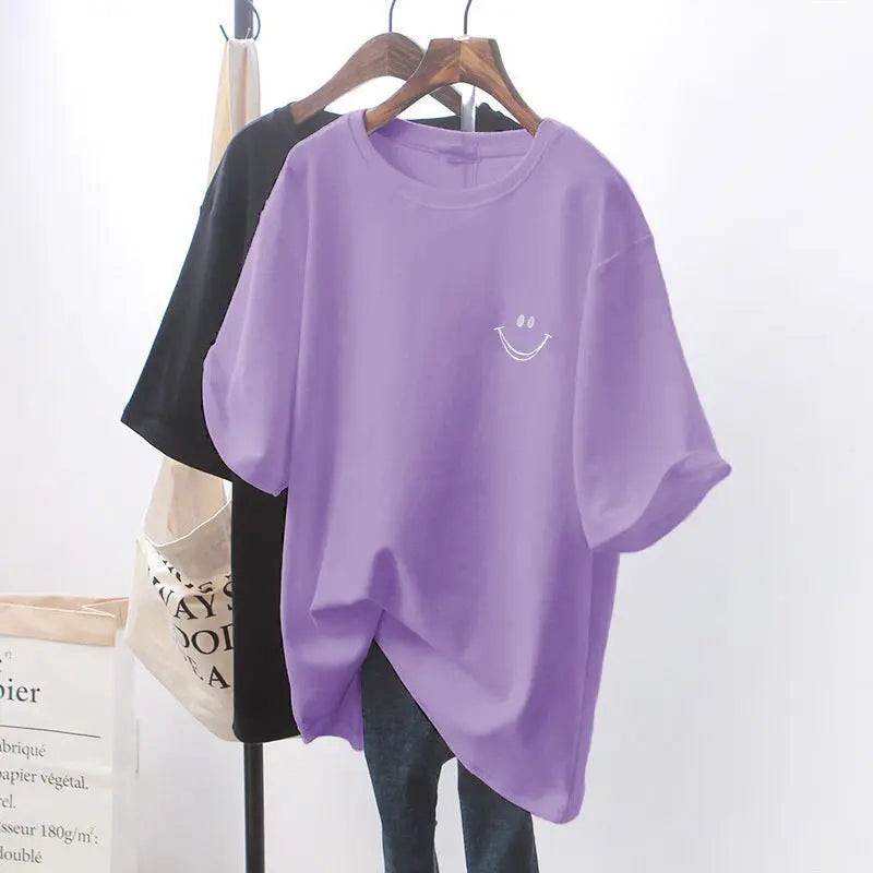 Design Sense Niche Clothes Chic White Loose Short-sleeved T-shirt For Women null