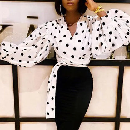 Women Shirts Floral Black Office Quatily Clothes Collar Neck null