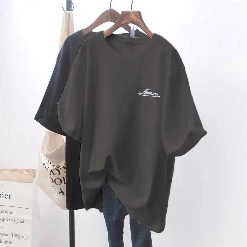 Design Sense Niche Clothes Chic White Loose Short-sleeved T-shirt For Women null