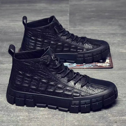 Fall Winter Men Leather Surface Casual Shoes null
