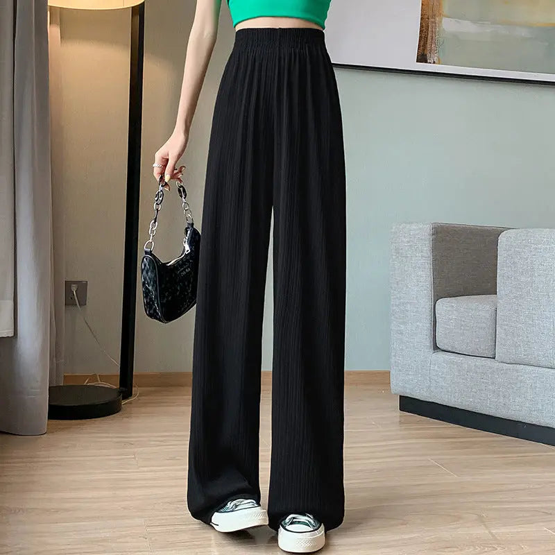 Loose Straight Casual Ice Silk Wide-leg Pants Women null