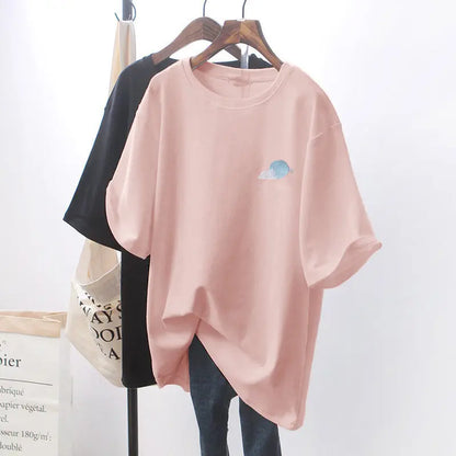 Design Sense Niche Clothes Chic White Loose Short-sleeved T-shirt For Women null