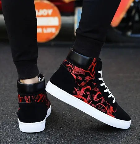 Spring high top shoes Korean Edition men''s shoes null