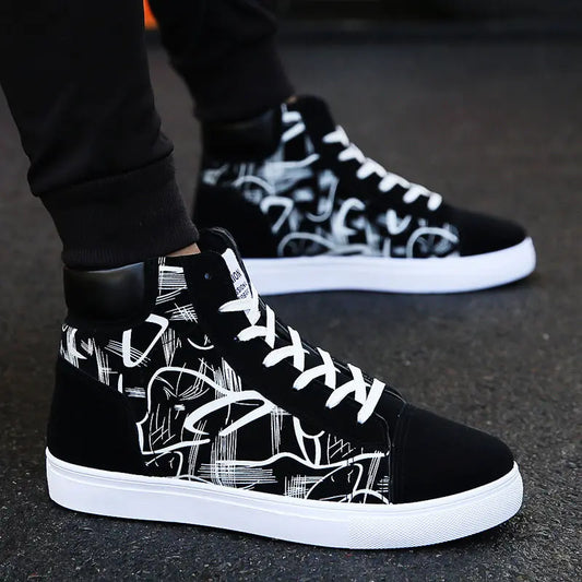 Spring high top shoes Korean Edition men''s shoes null