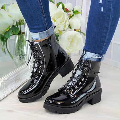 Casual lace-up flat shoes for women null