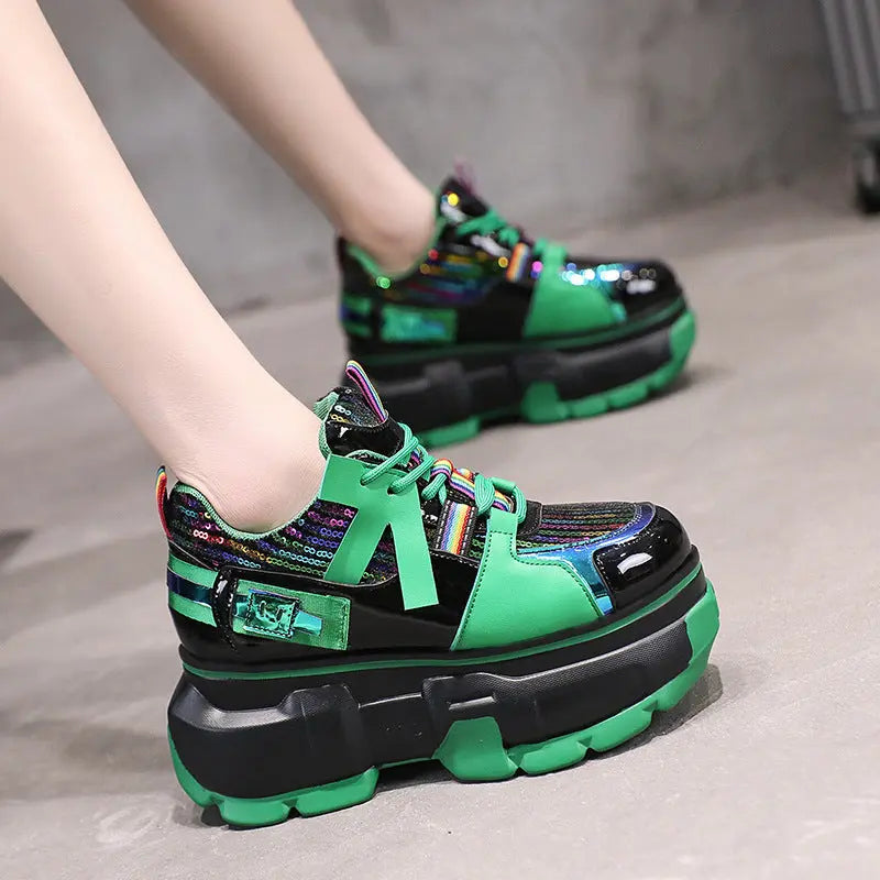 Daddy's Shoes Fashion Single Shoes Trendy Lace Up Shoes Women null