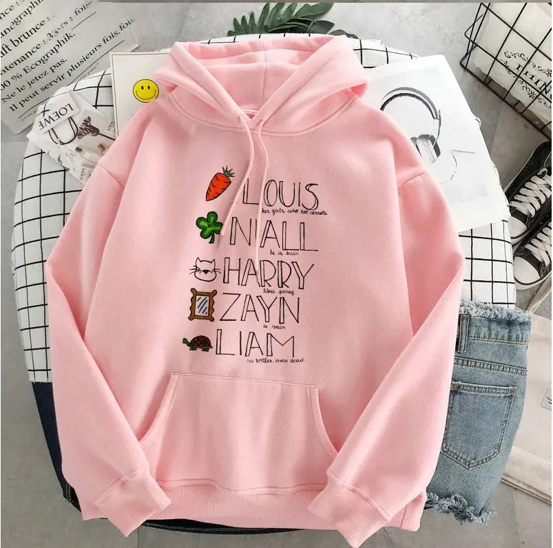 New Harry Styles Graphic One Direction Merch Harajuku Aesthetic Pullover Hoodie Sweatshirt Clothes Fall 1d Streetwear Women null