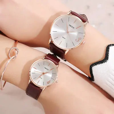 Couple belt waterproof watch null