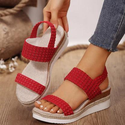 Summer Fashion Wedge Sandals For Women Peep-toe Shoes For Women null