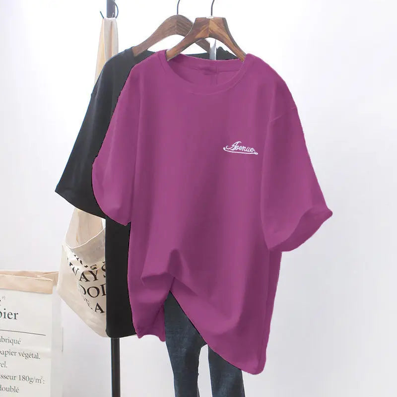 Design Sense Niche Clothes Chic White Loose Short-sleeved T-shirt For Women null