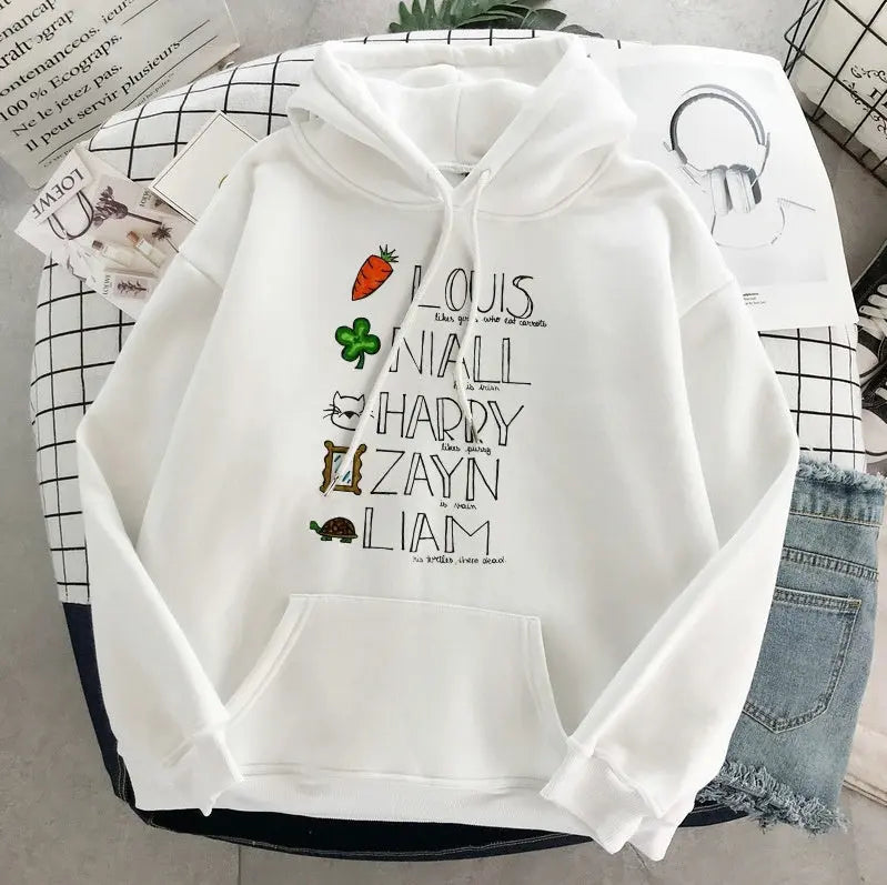New Harry Styles Graphic One Direction Merch Harajuku Aesthetic Pullover Hoodie Sweatshirt Clothes Fall 1d Streetwear Women null
