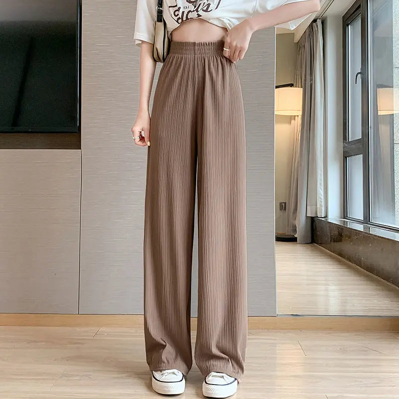 Loose Straight Casual Ice Silk Wide-leg Pants Women null