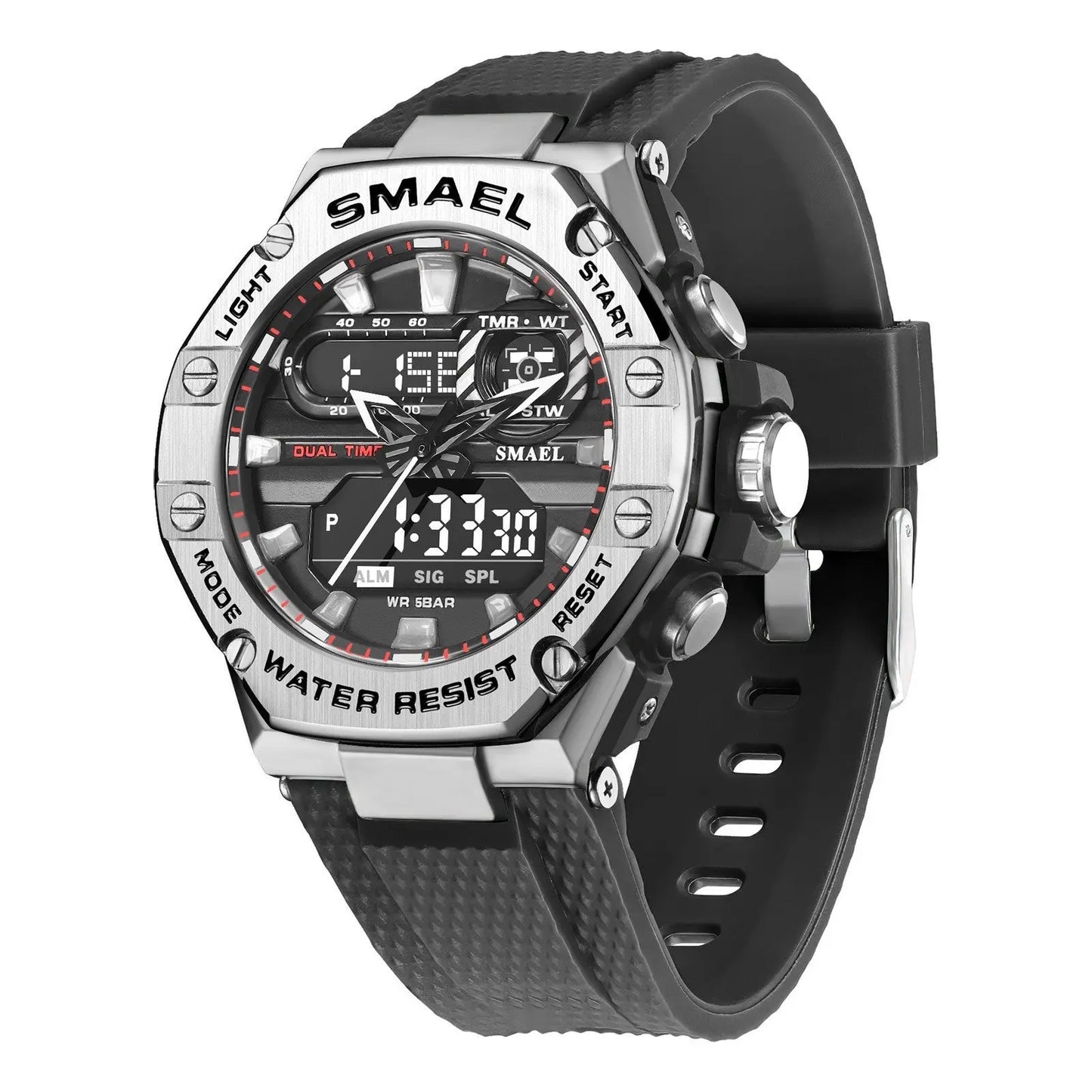 Digital Alloy Electronic Watch Men null