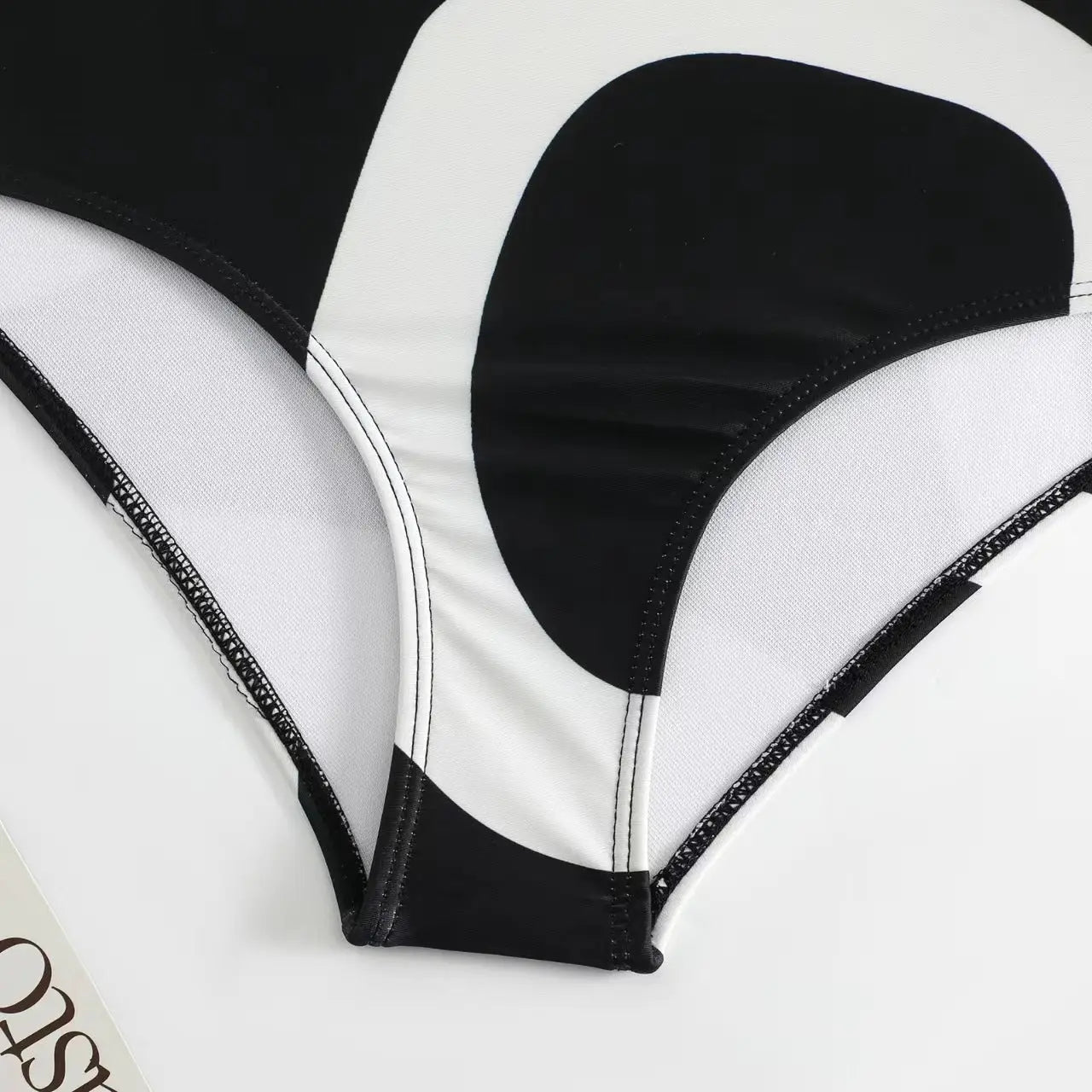 Black And White Printing Color Contrast Shoulder Belt Jumpsuit Sunscreen Gauze Skirt null