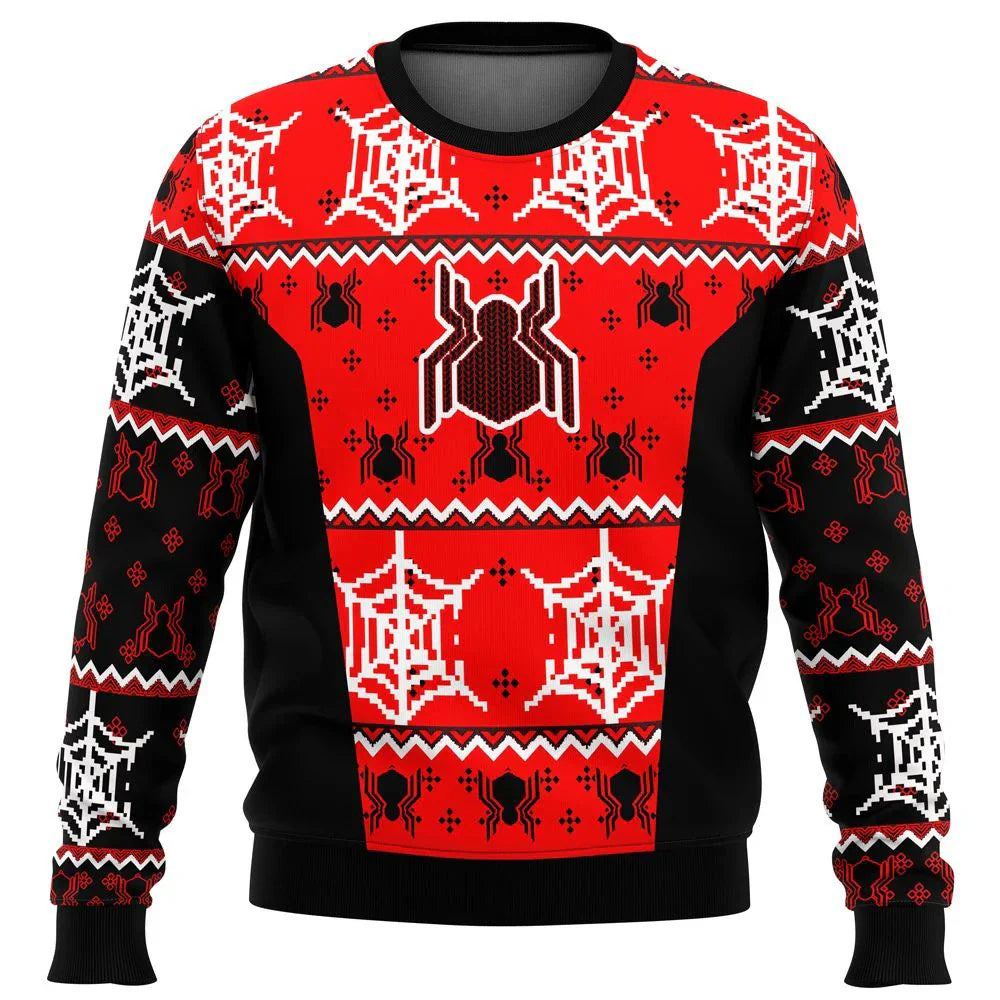 Winter Christmas Marvel Anime Men's Pullover 3D Printed Deadpool Pattern Sweater Fashion Street Style Casual Men's Pullover !