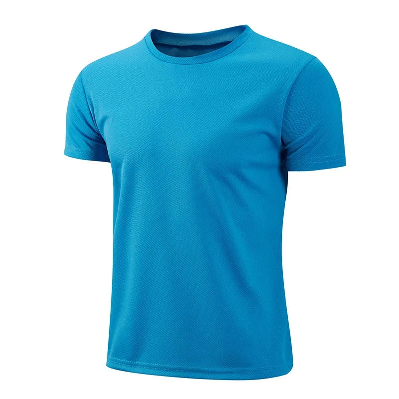 Summer T Shirts For Men Casual White T-Shirts Man Short Sleeve Top Breathable Tees Quick Dry Gym Shirt Soccer Jersey Male Clothes !