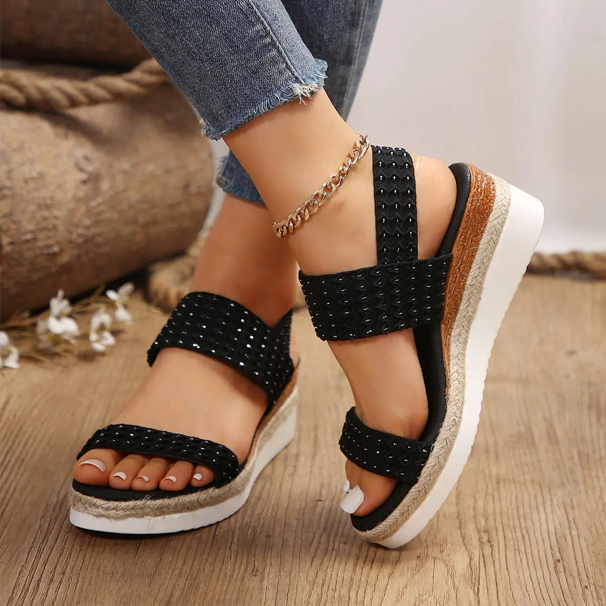 Summer Fashion Wedge Sandals For Women Peep-toe Shoes For Women null