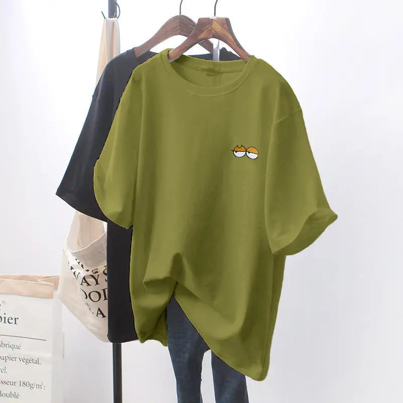 Design Sense Niche Clothes Chic White Loose Short-sleeved T-shirt For Women null