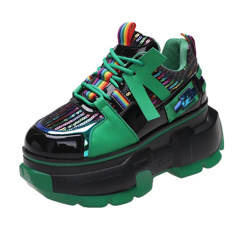 Daddy's Shoes Fashion Single Shoes Trendy Lace Up Shoes Women null