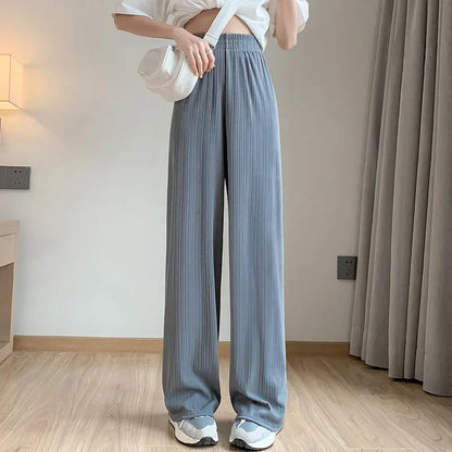 Loose Straight Casual Ice Silk Wide-leg Pants Women null