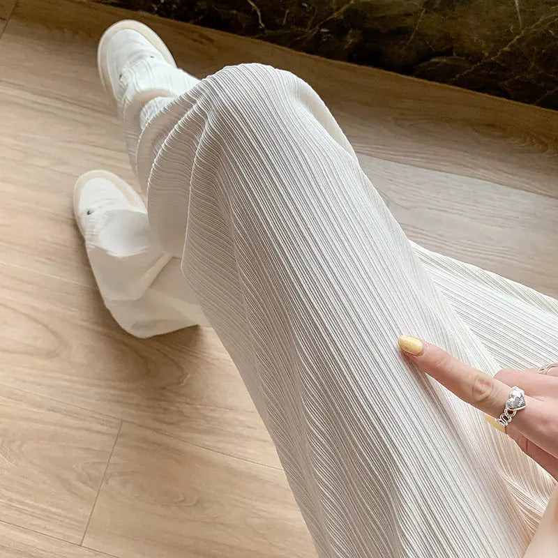 Loose Straight Casual Ice Silk Wide-leg Pants Women null
