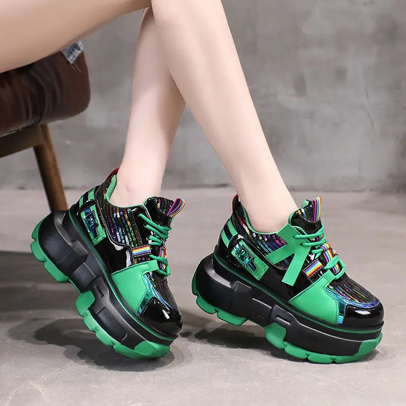 Daddy's Shoes Fashion Single Shoes Trendy Lace Up Shoes Women null