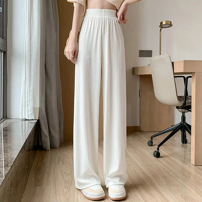 Loose Straight Casual Ice Silk Wide-leg Pants Women null