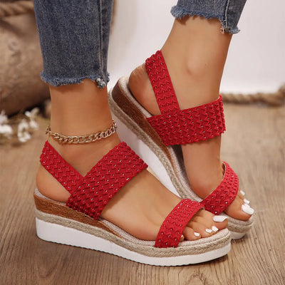 Summer Fashion Wedge Sandals For Women Peep-toe Shoes For Women null