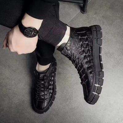 Fall Winter Men Leather Surface Casual Shoes null