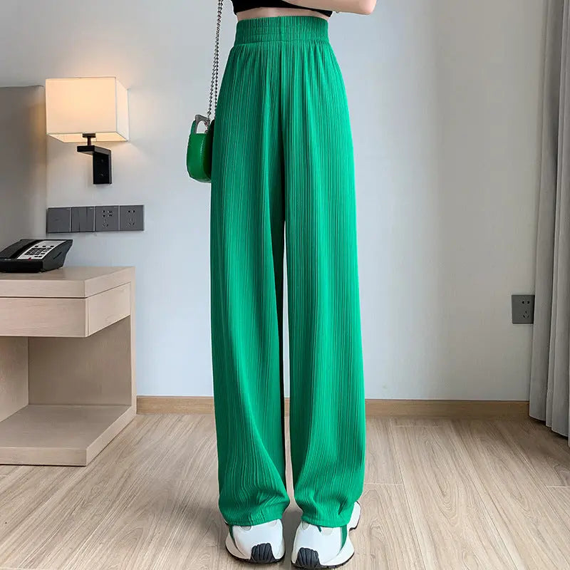 Loose Straight Casual Ice Silk Wide-leg Pants Women null